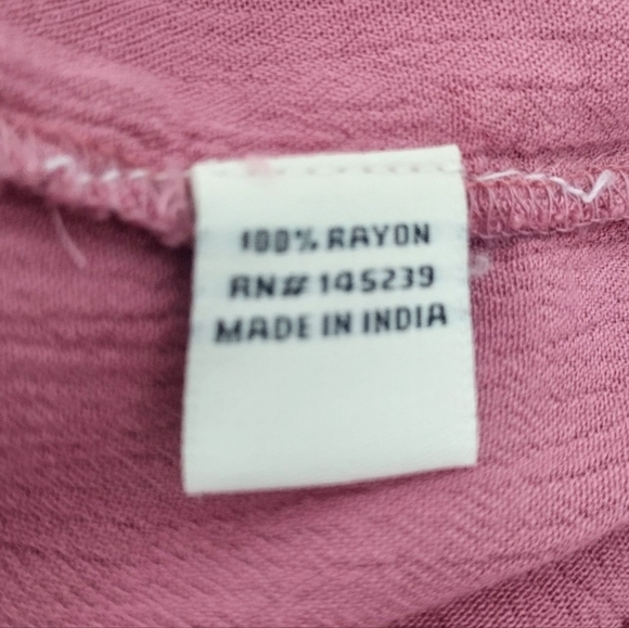 Sim & Sam Pink Embroidered Babydoll Blouse Size XS - Picture 4 of 4